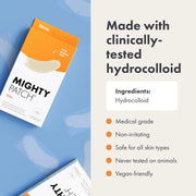 Mighty Patch Hero Cosmetics ™ Chin - XL Contoured Hydrocolloid Chin for Blemishes and Pimples - Non-Irritating (10 Count)
