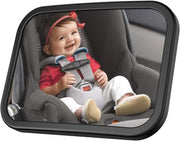 Car Backseat Safety Mirror, CharmCollection Peace of Mind to Keep An Eye on Baby in A Rear Facing Child Seat Premium Black Frame Car Rear View Baby Car Seat Mirror for Baby Back Seat Child Seats