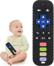 Chuya Baby Teether Toy Chew Toy for Babies 3-24 Months TV Remote Control Shape Teething Relief Baby Toys for Infants (Black) - Black