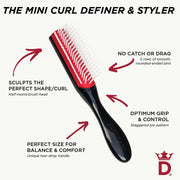 Denman Classic Styling Brush 7 Rows - D3 - Hair Brush for Blow-Drying & Styling â€“ Detangling, Separating, Shaping & Defining Curls