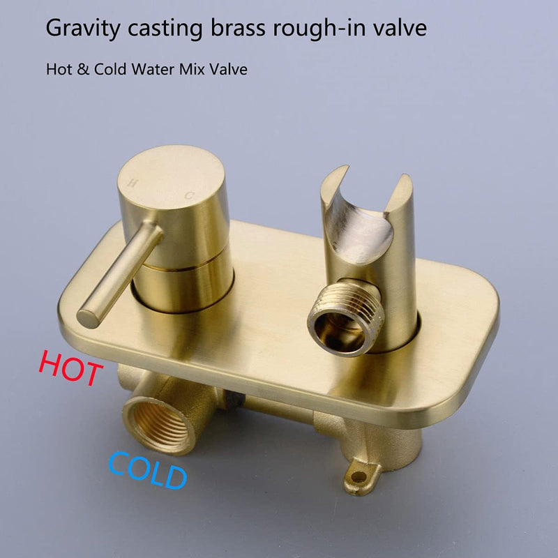 TRUSTMI Toilet Concealed Hot and Cold Bidet Spray Set, Brass Hand Held Warm Water Sprayer Shattaf,Chrome
