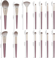 Makeup Brushes Set 14Pcs Premiun Synthetic Makeup Brushes for Foundation Eyeshadow Concealer & Blush Cosmetics Brush Set Gifts for Women Girls