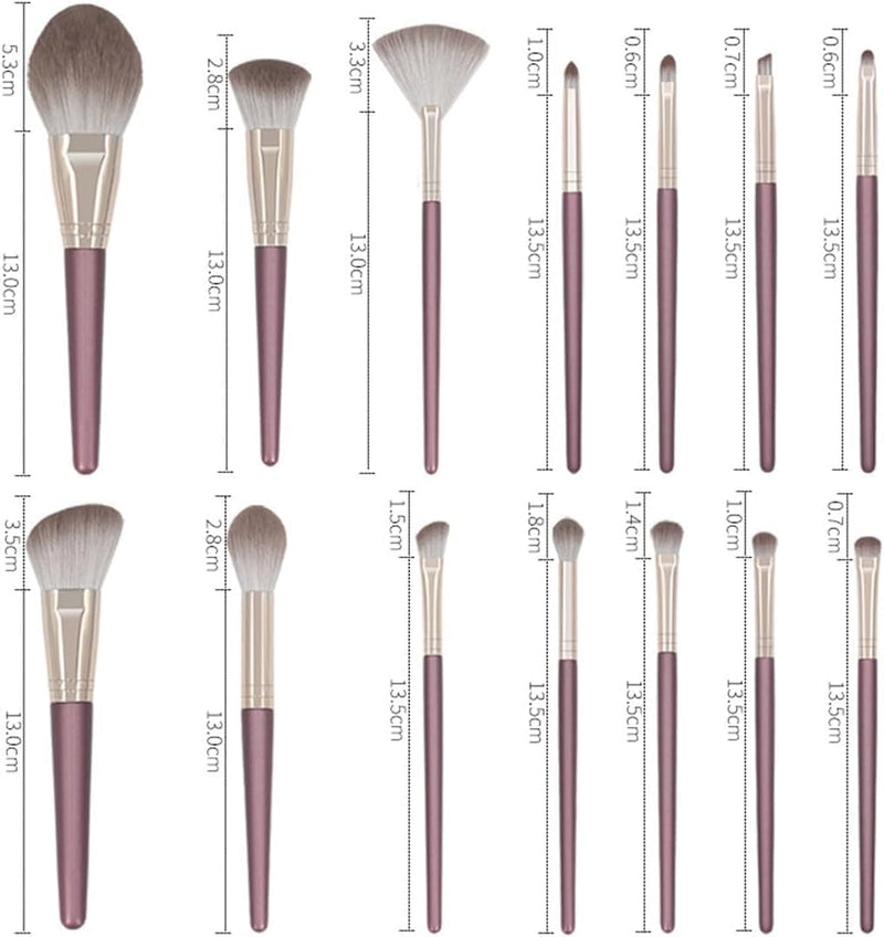 Makeup Brushes Set 14Pcs Premiun Synthetic Makeup Brushes for Foundation Eyeshadow Concealer & Blush Cosmetics Brush Set Gifts for Women Girls