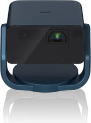 Epson EF-22 Mini Smart Laser Projector with Swivel stand, Full HD, 1000 Lumens, 150 Inch Display with HDR, Google TV, Dolby Atmos Sound, Gaming & Home Cinema Onyx Black - Navy Blue
