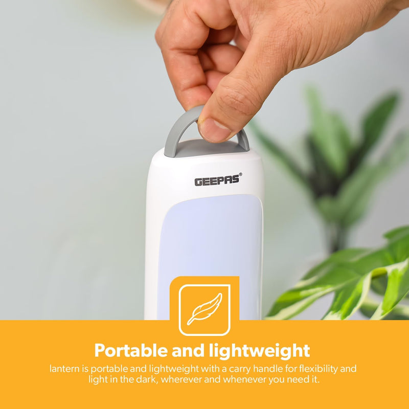 Geepas Rechargeable Emergency Lantern- GE51037/ Energy Efficient DesignPortable, Lightweight, Carry Handle 2 years warranty