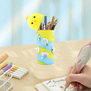 Pencil Case Girls Zip Stand Pencil Case Girls Silicone Soft Kawaii Table Pen Holder School Pencil Case Shake Pen