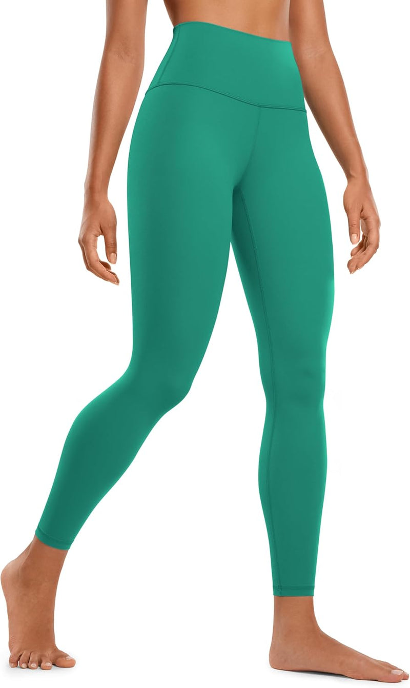 Women's Butter Luxe Leggings 25 Inches - High Waisted Buttery Soft Comfort Lounge Leggings - Cascadia Green