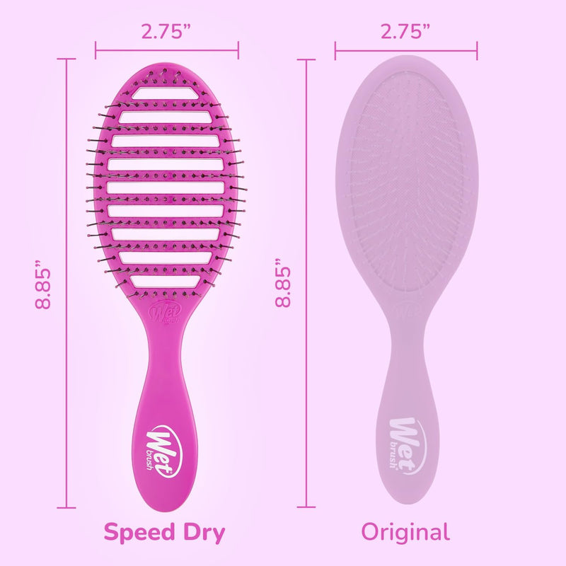Wet Brush Speed Dry Hair Brush - Color Wash, Watermark - Vented Design and Ultra Soft HeatFlex Bristles Are Blow Dry Safe With Ergonomic Handle Manages Tangle and Uncontrollable Hair - Pain-Free