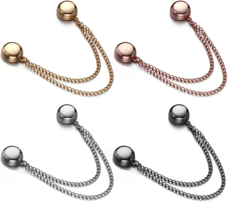 Magnetic Hijab Pins, Multi-Function Clothing Clips with Chain, Buttons Clips, T-Shirt Shorening Magnetic Closure for Cinch T-Shirt Hems,Sleeves,Collar,Pants Hems