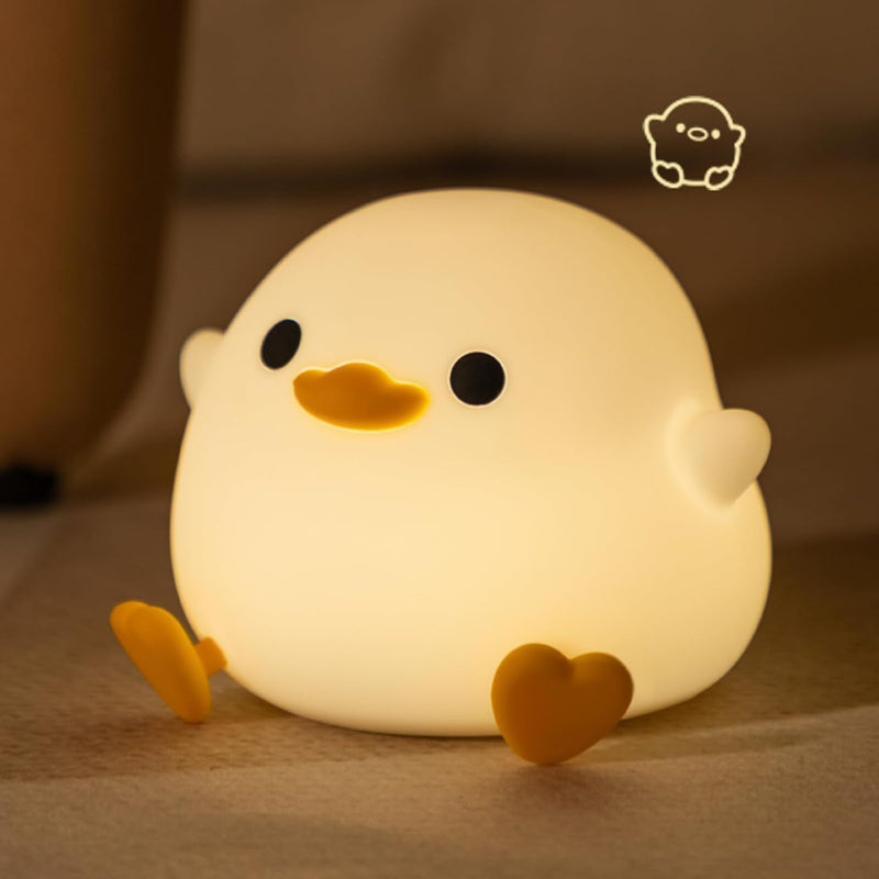 Bestfaith Cute Dodo Duck Night Light, LED Squishy Night Lamp, 2 Gears Dimmable Nursery Nightlight for Kids, Rechargeable Touch Lamp, Dorm Decor, Kids Funny Gifts (Dodo Duck)