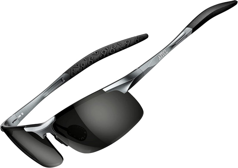 ATTCL Mens Polarized Sunglasses for Men Sunglasses (pack of 1) - 8177-Gray(Non-mirrored)