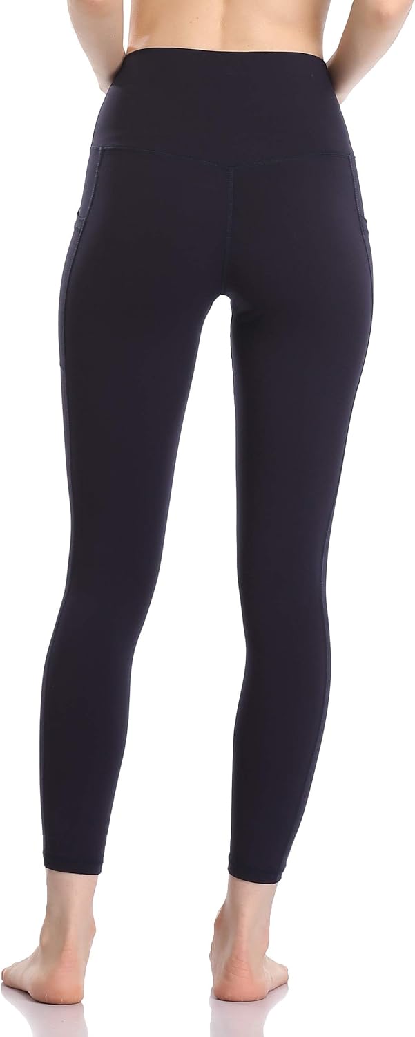 Colorfulkoala Women's High Waisted Tummy Control Workout Leggings 7/8 Length Yoga Pants with Pockets