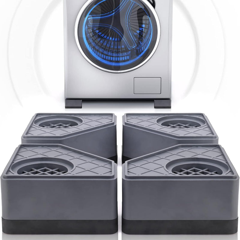 Actvty Anti Vibration Pads, Washing Machine Foot Pads, Non Slip Shock and Noise Cancelling Mat for Washer and Dryer Machine Support Protects Pedestals Set of 4