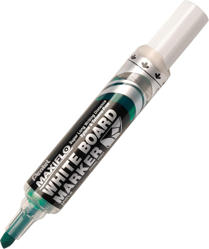 Pentel Maxiflo Chisel Tip White Board Marker, Red