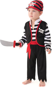 Spooktacular Creations Halloween Baby Pirate Costume, Infant Pirate Outfit Set for Toddler Pretend RolePlay Dress Up Party
