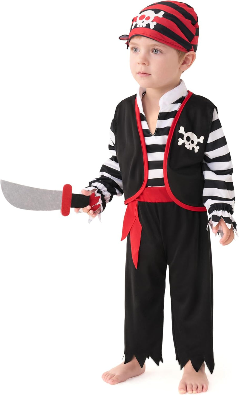 Spooktacular Creations Halloween Baby Pirate Costume, Infant Pirate Outfit Set for Toddler Pretend RolePlay Dress Up Party