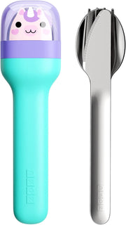 Kids Pocket Utensil Set, Kids Silverware Set Fork, Knife, and Spoon, Dino - Unicorn