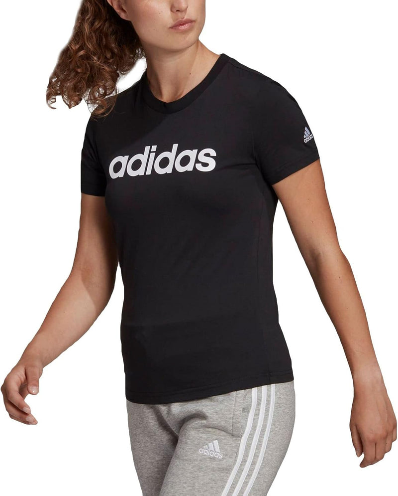 Womens Essentials Slim Logo T-Shirt (pack of 1) - Black/White