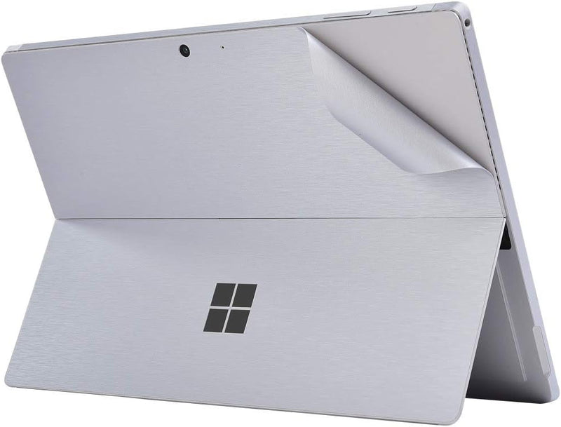 Skin Sticker for Surface Pro 7 / Pro 7 Plus 12.3 Inch Back Decal, Ultra-Thin Vinyl Decorative Laptop Cover Protector Accessories(Metallic Brushed Silver). - For Surfacae Pro 7 DB-Silver