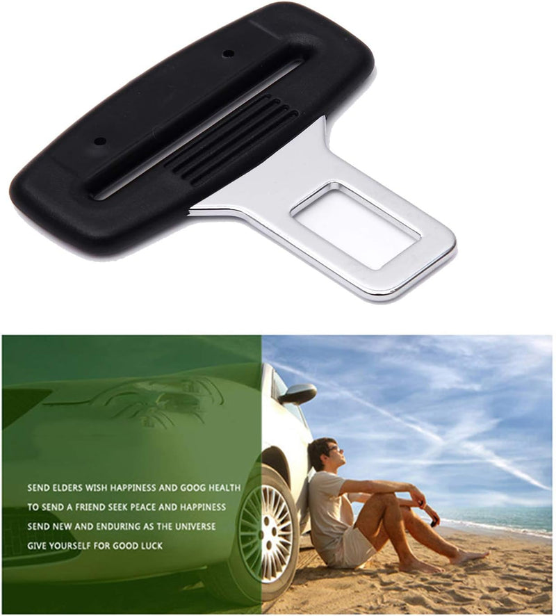 WedFeir 4pcs Car Seat Belt Clips, Car Seat Belt Insert Metal Tongue, Seat Safety Belt Buckle Auto Metal Seat Belt Clip, Universal for Most Vehicle. (Black)