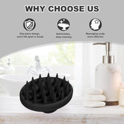 Brand Wet & Dry Manual Head Scalp Massage Brush, Soft Silicone Bristles Care Hair Scalp Massager Shampoo Brush for The Scalp, Exfoliate and Remove Dandruff, Promote Hair Growth - Multicolor