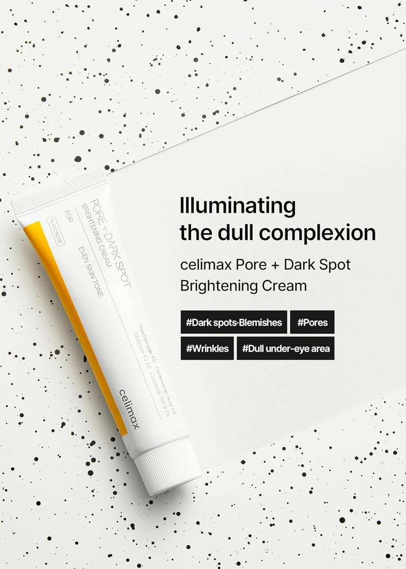 Pore+Dark Spot Brightening Cream with Niacinamide, Tranexamic Acid, TXA Cream, Pore Minimizer, Non-Irritating, Hydrating, For Sensitive Skin, 35ml