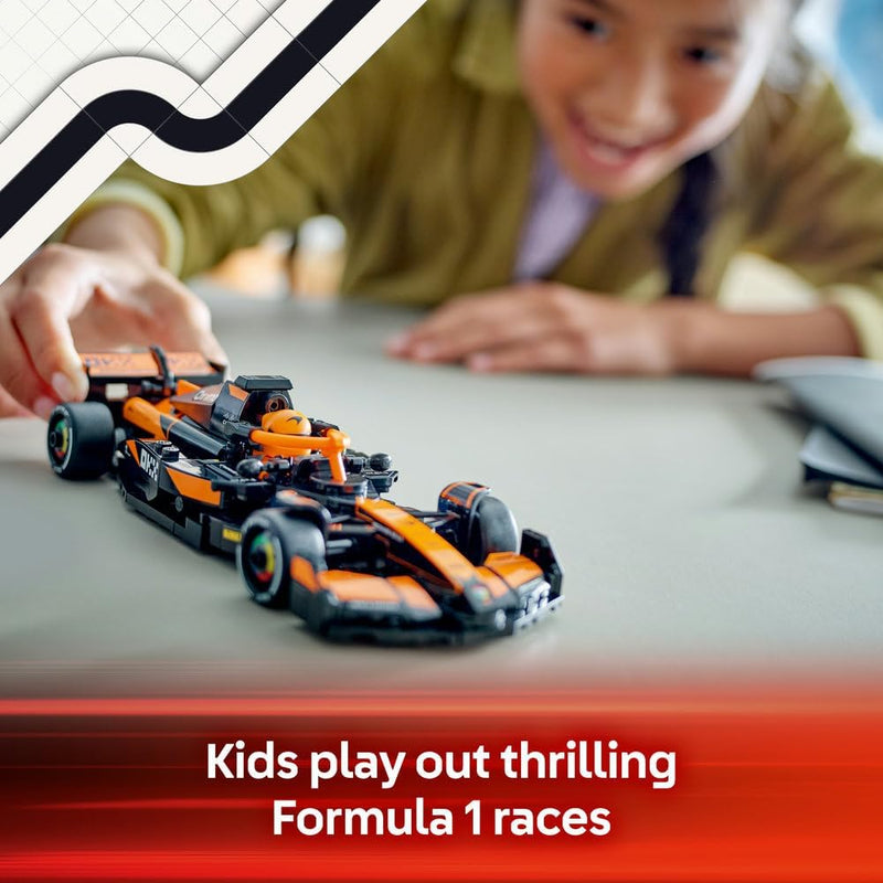 Speed Champions McLaren F1 Team MCL38 Race Car Toy with a Collectible Formula 1 Driver Minifigure - Model Kits for 10+ Year Old Boys & Girls or Adult Motorsport Fans 77251