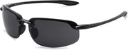 JULI Sports Sunglasses for Men Women Tr90 Rimless Frame for Running Fishing Baseball Driving MJ8001 - C1-Black/Grey rubber