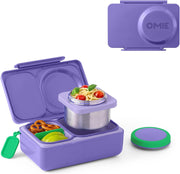 B9099 OmieBox Kids Bento Lunch Box, Plastic, Meadow - Galaxy Purple OMIEBOX UP (AGE 9+ Years old)