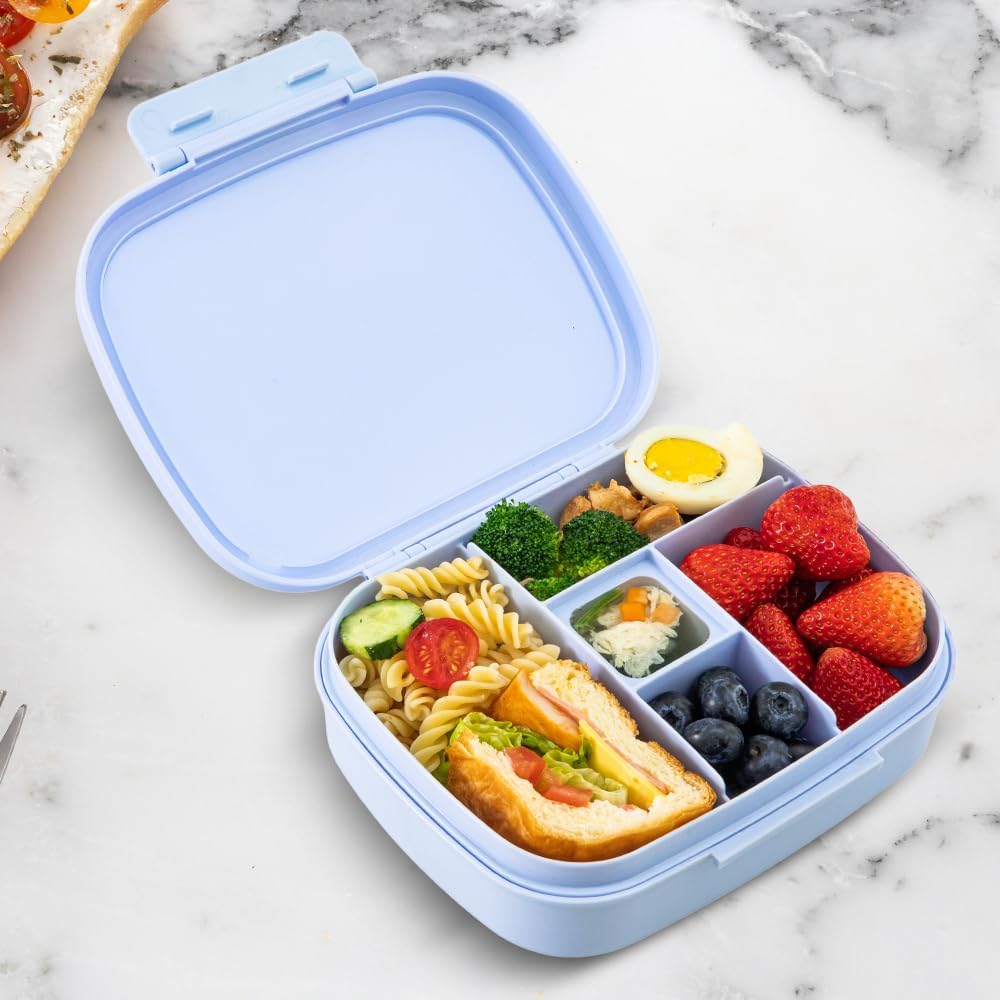 Smart Serve Bento Lunch Box 1100 ml, 5 compartment- Sky Mist