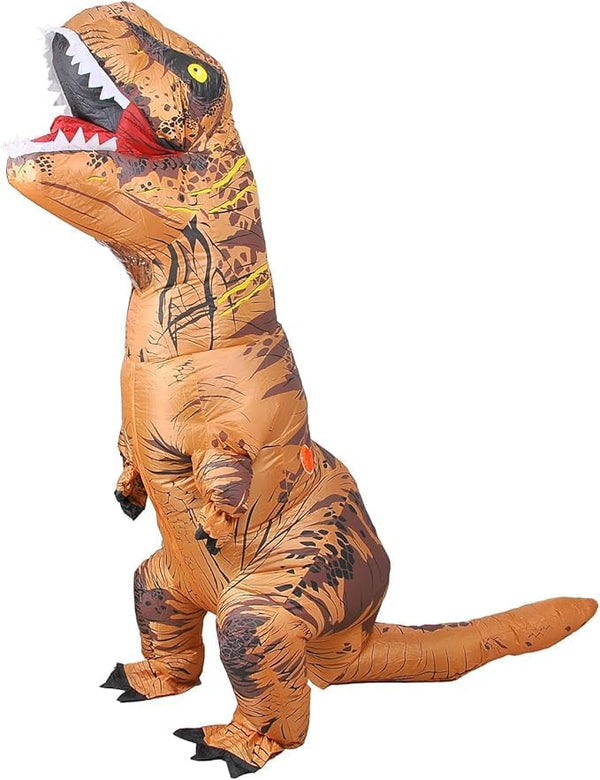 Inflatable Dinosaur Costume for Adults Kids Fancy T-Rex Dinosaur Suit Blow Up Dinosaur Costumes for Halloween Cosplay Party Christmas - A01-Child