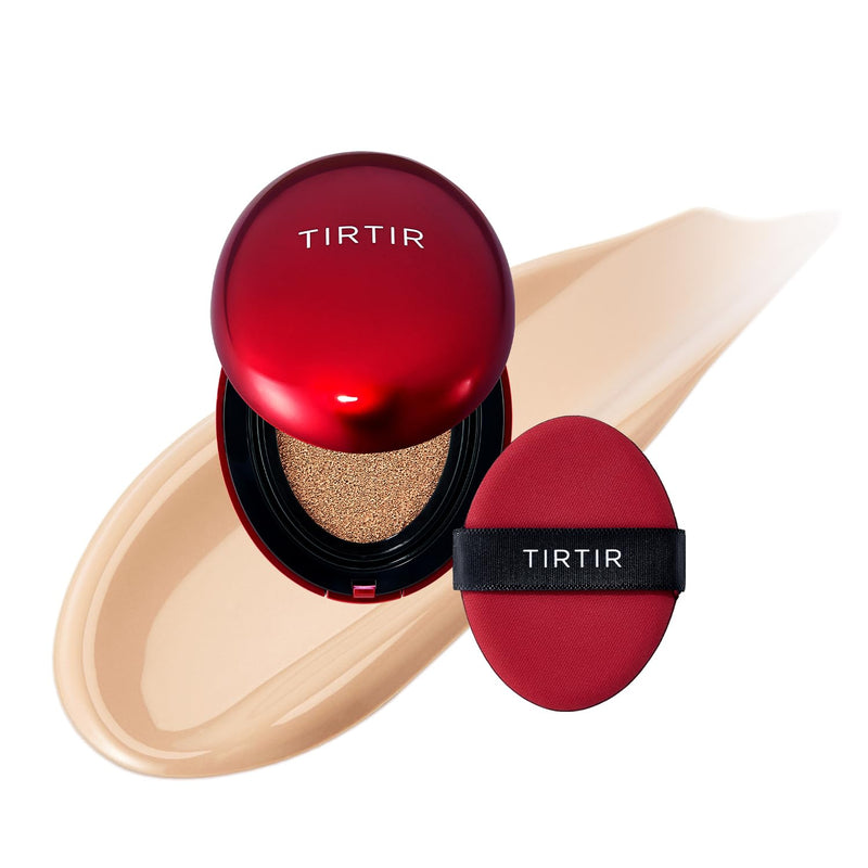 [*Mini Size*] TIRTIR Mask Fit Red Cushion Foundation | Japan's No.1 Choice for Glass skin, Long-Lasting, Lightweight, Buildable Coverage, Semi-Matte (23N Sand, 4.5g (Pack of 1))