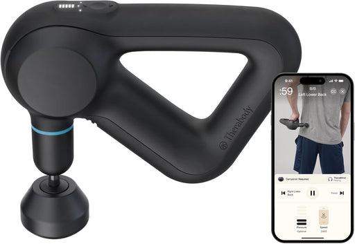 Therabody Theragun Prime Quiet Percussion Massage Gun for Deep Tissue Muscle Pain Relief, Portable Neck and Back Pain Relief, Handheld Electric Massager (Prime Plus) - Black - 5th Generation
