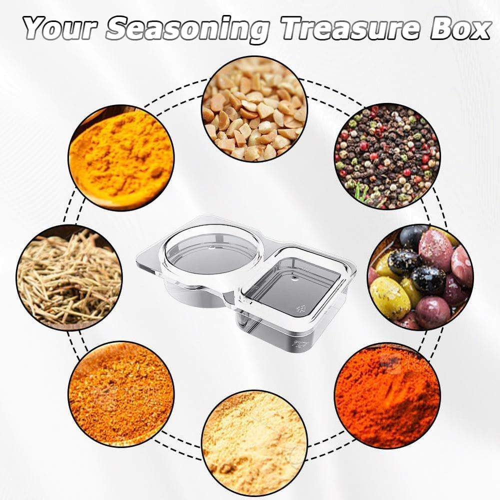 AMERTEER 20 PCS Reusable Snack Container, Leakproof Containers, Disposable Leakproof Food Storage, Compartment Snack Containers with Lids For On-the-Go Meals and Camping Travel Snack