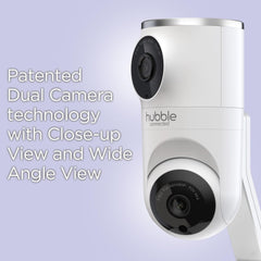 HUBBLE CONNECTED Nursery Pal Dual Vision Smart Baby Monitor with HD Video and Dual Lens, Two-Way Talk, AI Motion Tracking, Night Vision, Routine Management & Adjustable Viewing Angles