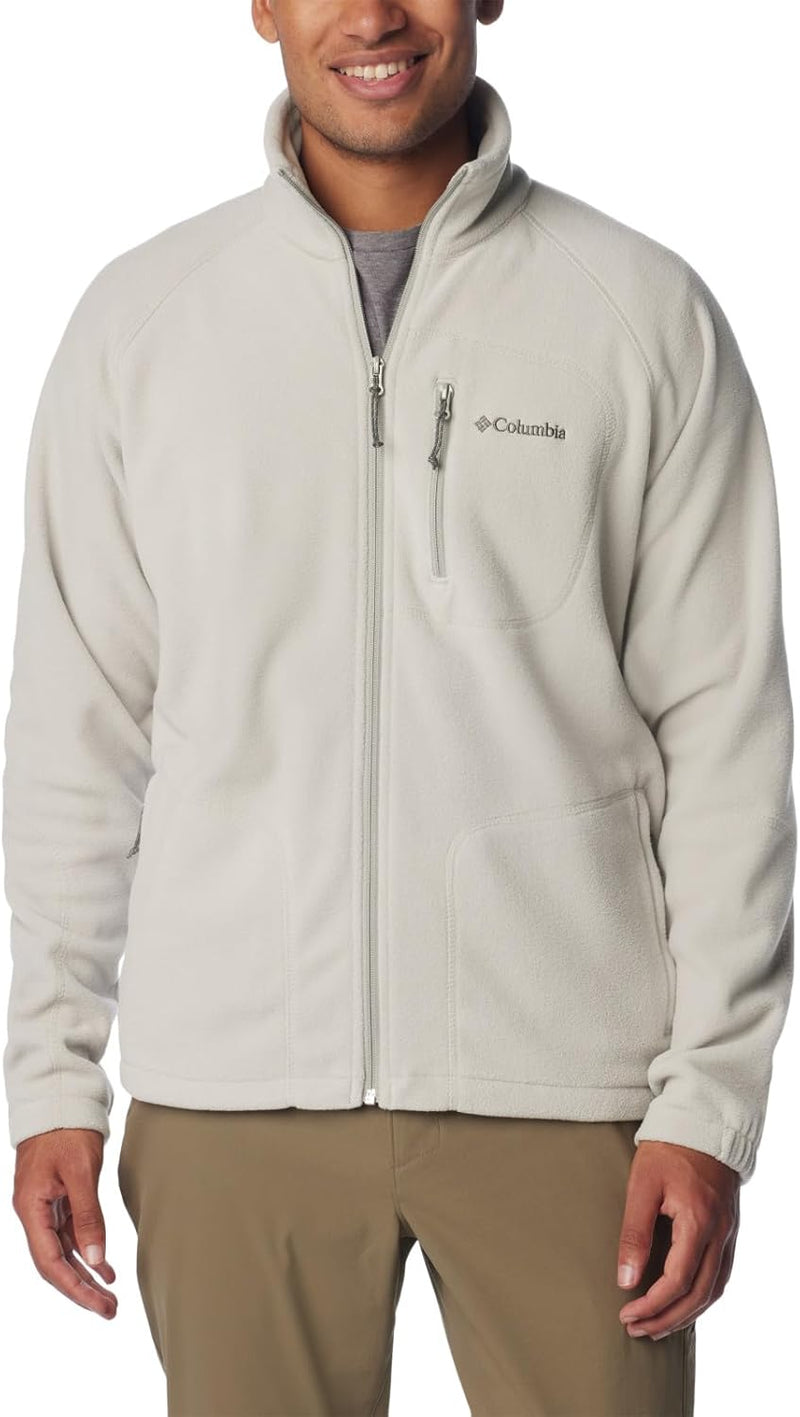 Columbia Men's Full Zip Fleece Jacket, Fast Trek Light, Carnelian Red, XXL