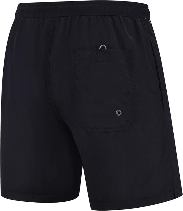 RBYEKP Mens Swimming Trunks 2 Pack Quick Dry Beach Surfing Shorts for Men Elastic Waist Board Short with Mesh Lining(Slim Fit)