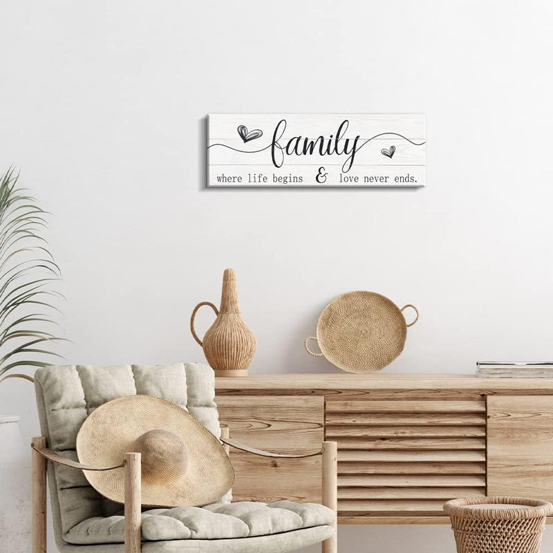 Kas Home Thankful Grateful Blessed Wall Decor Canvas Inspirational Quote Sign Farmhouse Rustic Wall Art Positive Word Hanging Decoration for Bedroom Living Room Kitchen Framed Plaque (10.6 x 13.7