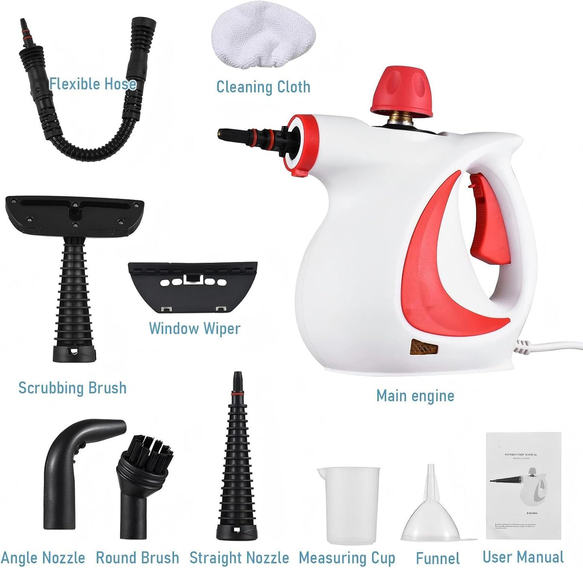 KASTWAVE Handheld Steam Cleaner, High Temperature Pressurized Steam Cleaning Machine for Kitchen Sofa Bathroom Car (A) – image 5