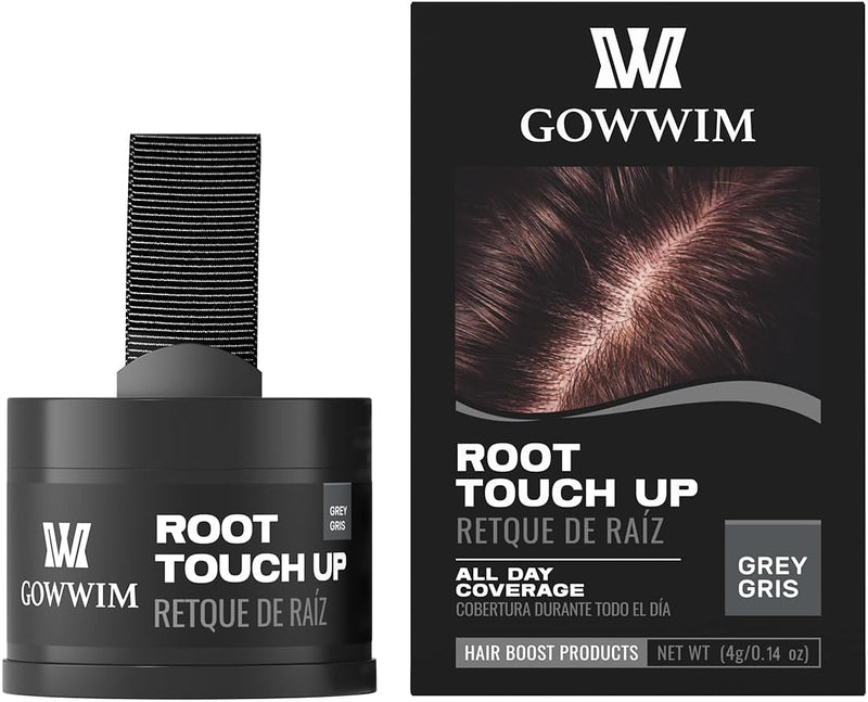 Gowwim Root Touch up Powder, Instantly Gray Hair Cover up Hairline Powder for Women & Men Waterproof and Sweatproof Root Cover Up Long-Lasting for Thinning & Loss Hair (D-Brown) - Gray