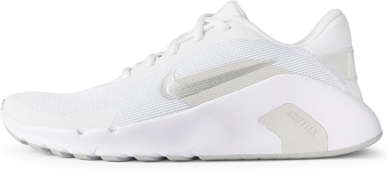 W NIKE FLEX TRAIN womens Laced Shoes - WHITE/MTLC SILVER-PHOTON DUST