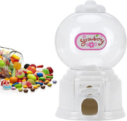 ELECDON Candy Vending Machine, Portable Children Candy Machine Plastic Mini Gumballs Dispenser Kids Kindergarten Gift, Vending Machine, Vintage Style Sweet Bubblegum Fun Toy Machine for 3 age (Green) - White
