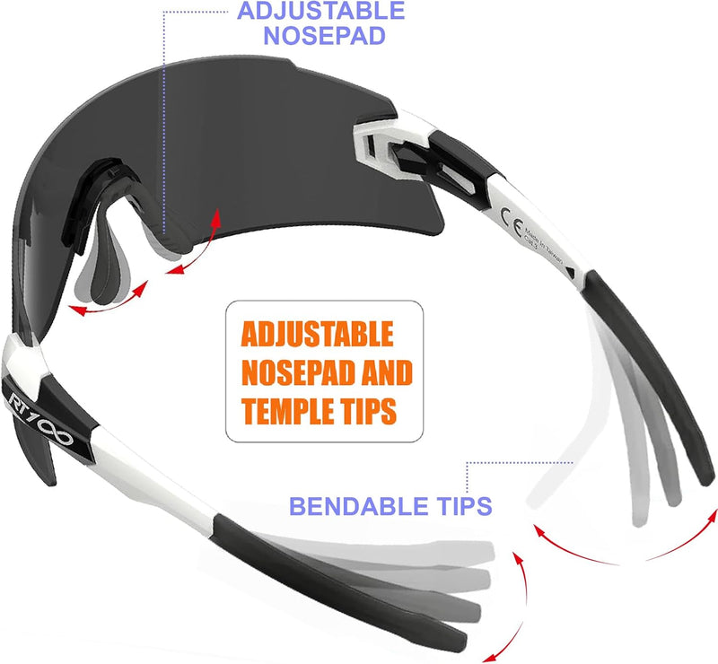 RT100 RIDE YOUR WAY Professional wrap around Frameless Cycling Sunglasses for Men and Women