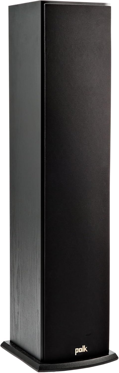 Polk Audio T15 Bookshelf Speakers, Speaker System for Home Cinema Sound System, 0.75'' Tweeter & 5.25 Dynamic Balance Driver, Wall Mountable, Dolby & DTS - Black, wired - Tower Speaker Single