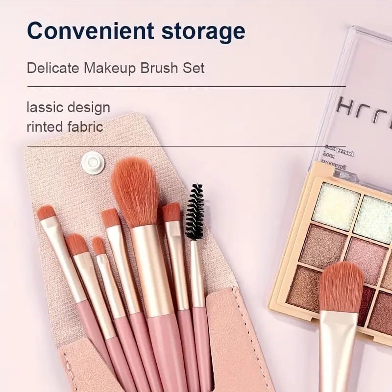 Glam Girl Face Eye Makeup Beauty Tool Kit, 8pcs/13pcs Professional Makeup Brushes 2pcs Powder Puff With Strap 1pcs Double Head Silicone Brush, Complete Function Makeup Beauty Accessories For Women