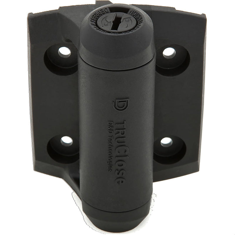 National Hardware N346 206 Truclose Narrow Spring Hinges Black Polymer 2 Pack, 3-13/16"x2-1/2"