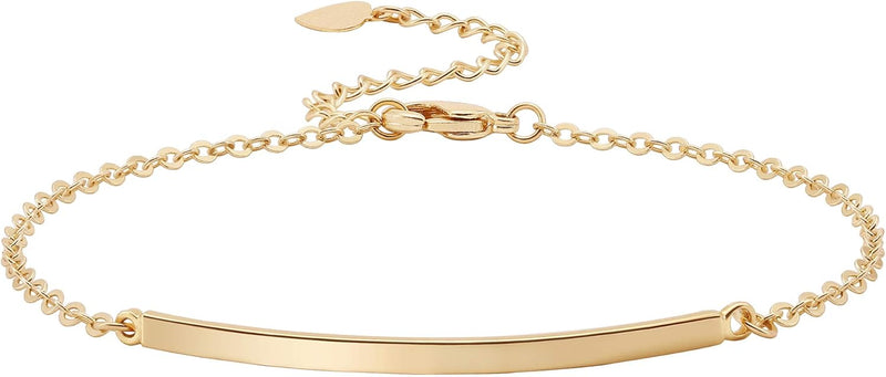 Hamsa Chain Bracelet with Cubic Zirconia Lucky Charms 18K Gold Plated Adjustable Bracelet for Women - Minimal