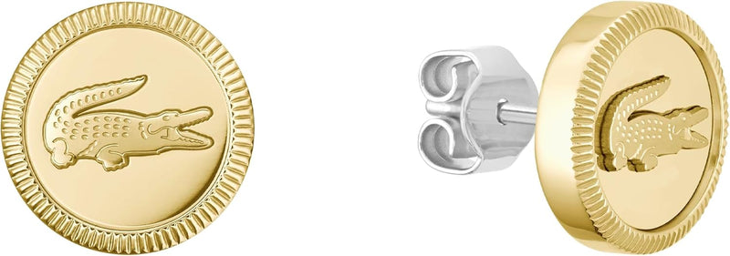 Memento Stud Earrings for Women - Stainless Steel Jewelry - Classic Collection, Icon Design - Accessory, Gift for Her - Gold Plated