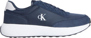 Mens Athleisure Runner Sneakers - Calvin Navy/B White/Oyster Mushroom