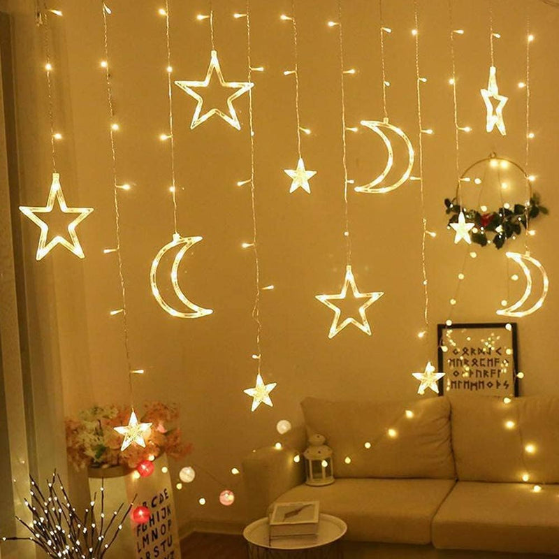 Eid Moon With Stars Decorative Lights | Ramadan Decoration Lights

